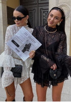 Koronkowa Bluză z falbankami La Milla Bye Forever negru