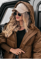 Puchowa Geacă oversize September ciocolatie II