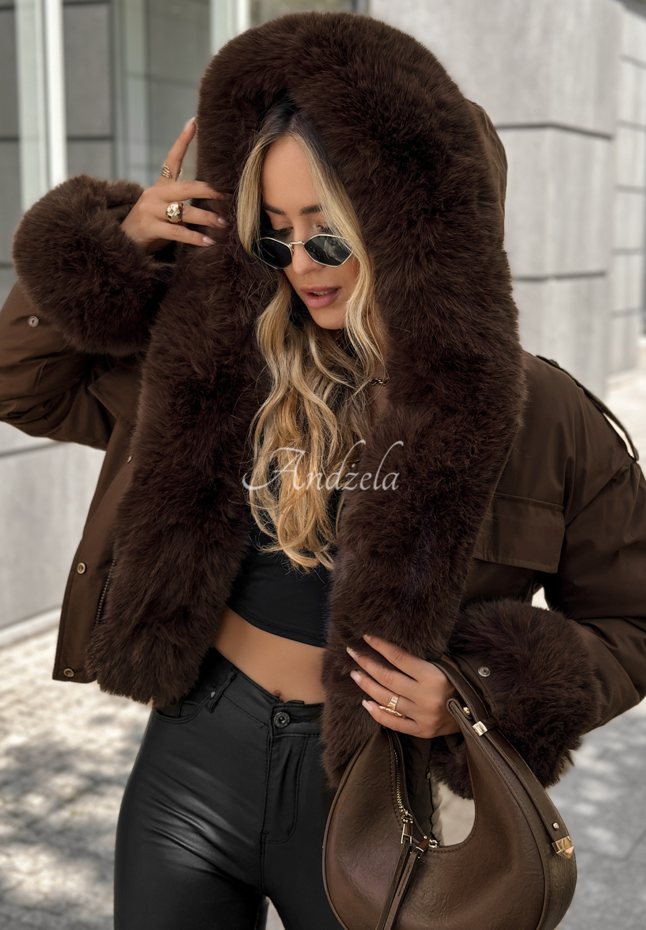 Geacă scurtă cu blană Timber Pines