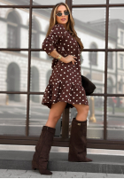 Rochie z falbanką w Buline Never Posted ciocolatie
