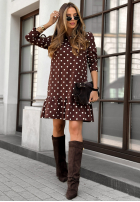 Rochie z falbanką w Buline Never Posted ciocolatie