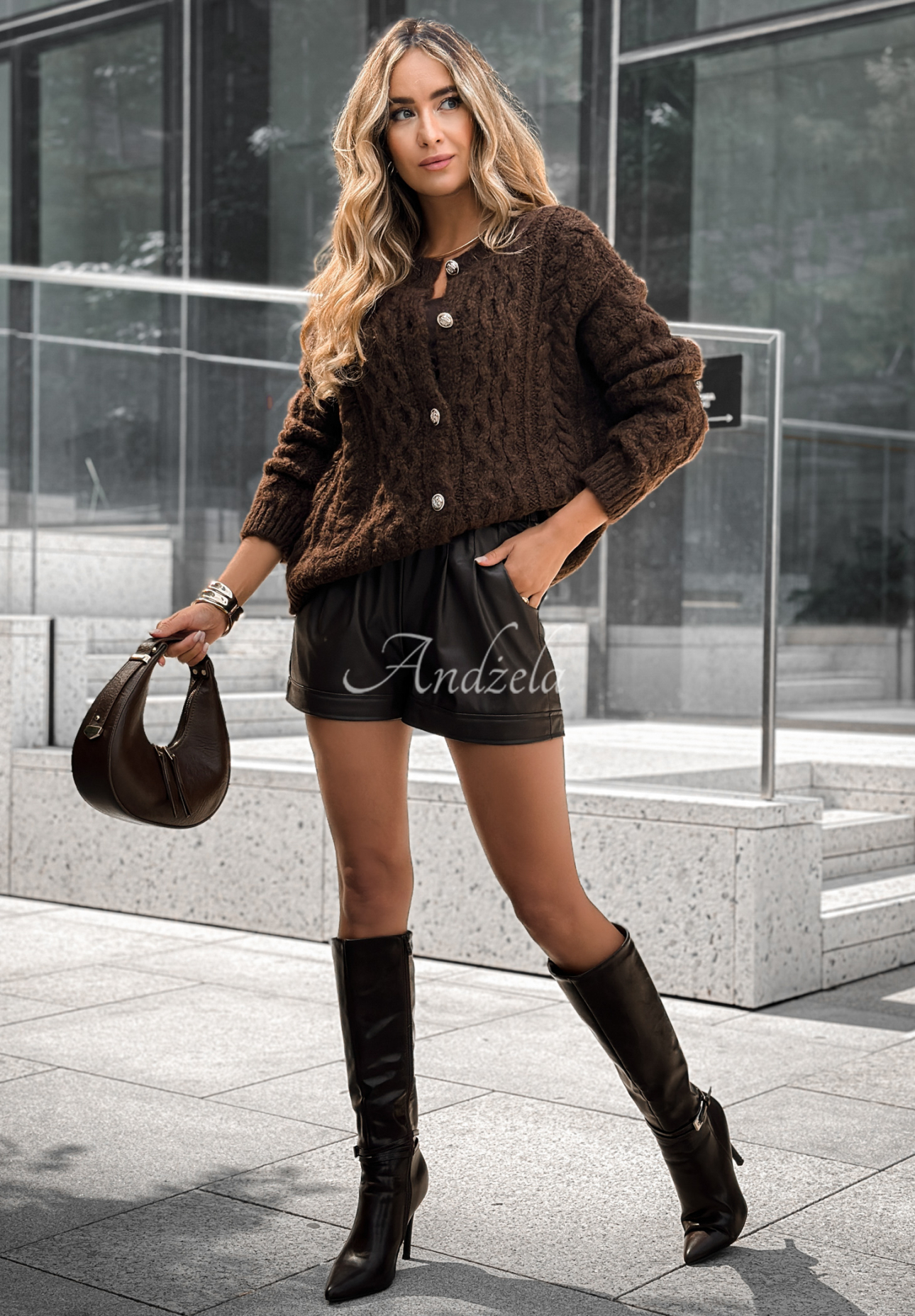 Cardigan împletit decorativ Chesterton