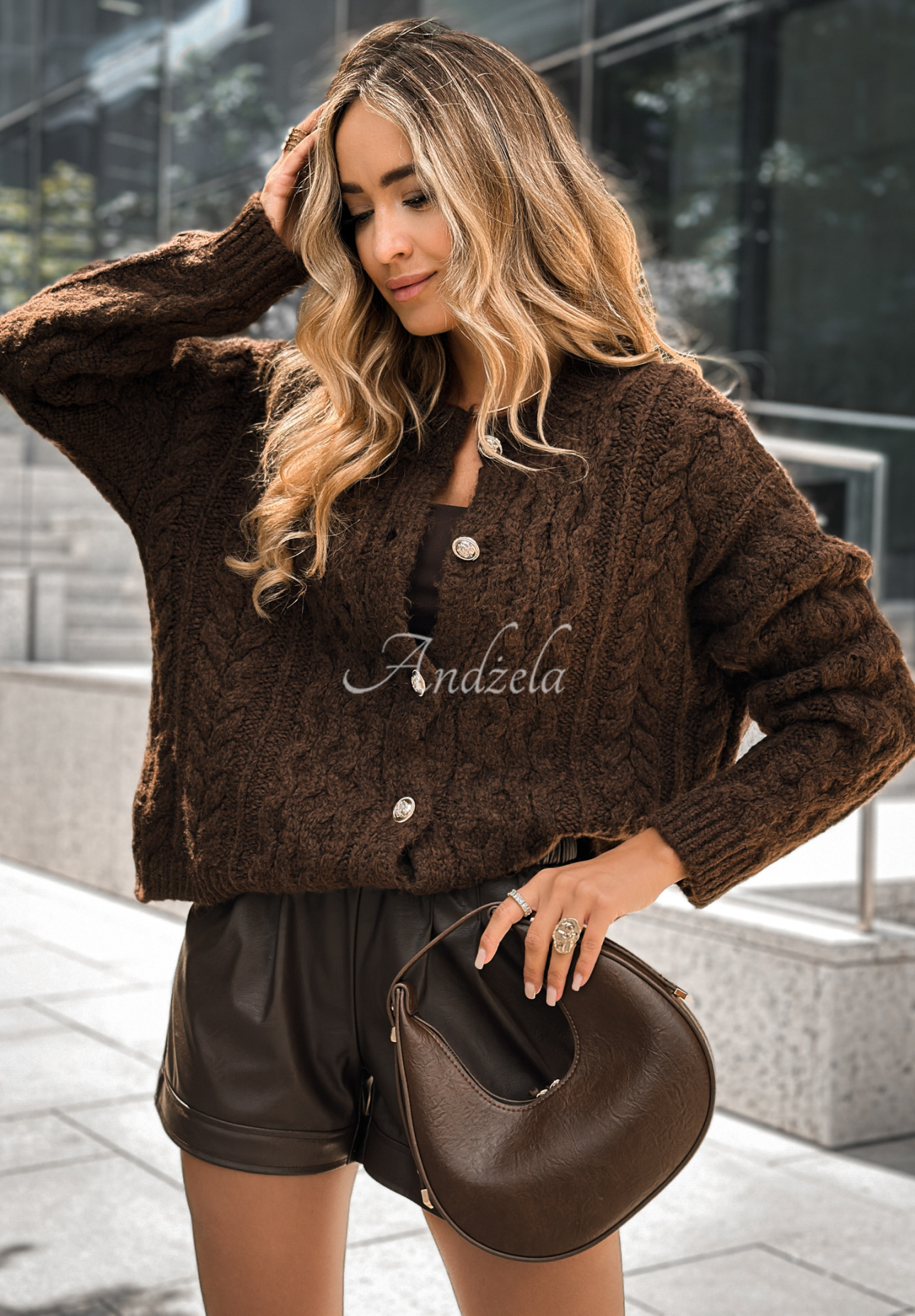 Cardigan împletit decorativ Chesterton