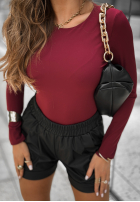 Bluză longsleeve Not Anymore burgundowa