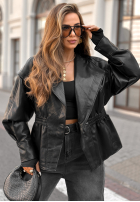 Geacă din piele Live Fully cu guler