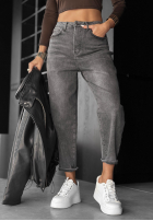 Pantaloni din denim mom fit Trust In It gri