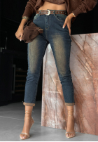 Pantaloni jeanse loose fit More Than Words ciemnoniebieskie