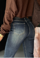 Pantaloni jeanse loose fit More Than Words ciemnoniebieskie