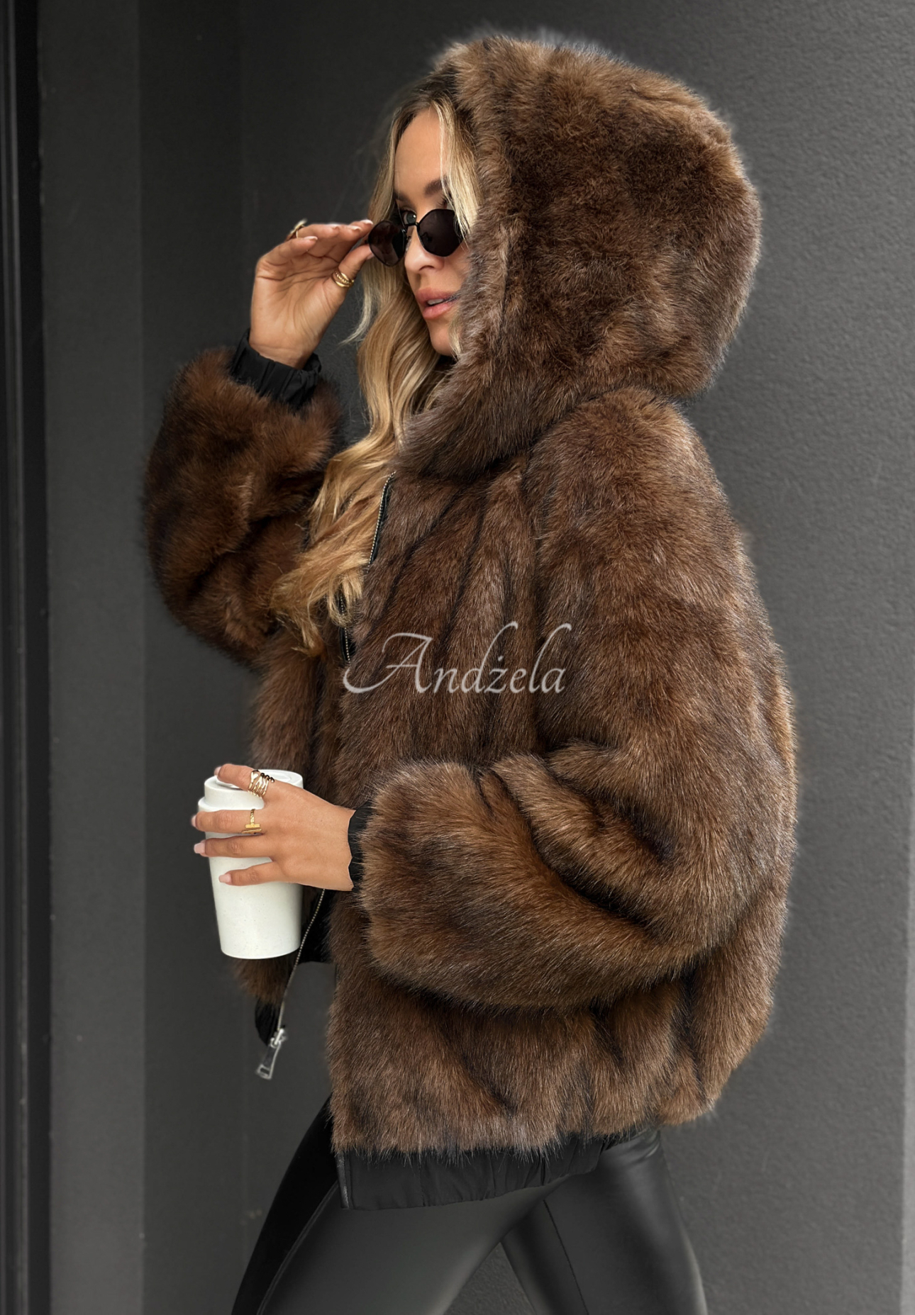 Geacă reversibilă cu blană și glugă Chilly Air