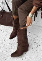 zamszowe Cizme Ghete cowboy Missisipi Alabama ciocolatii
