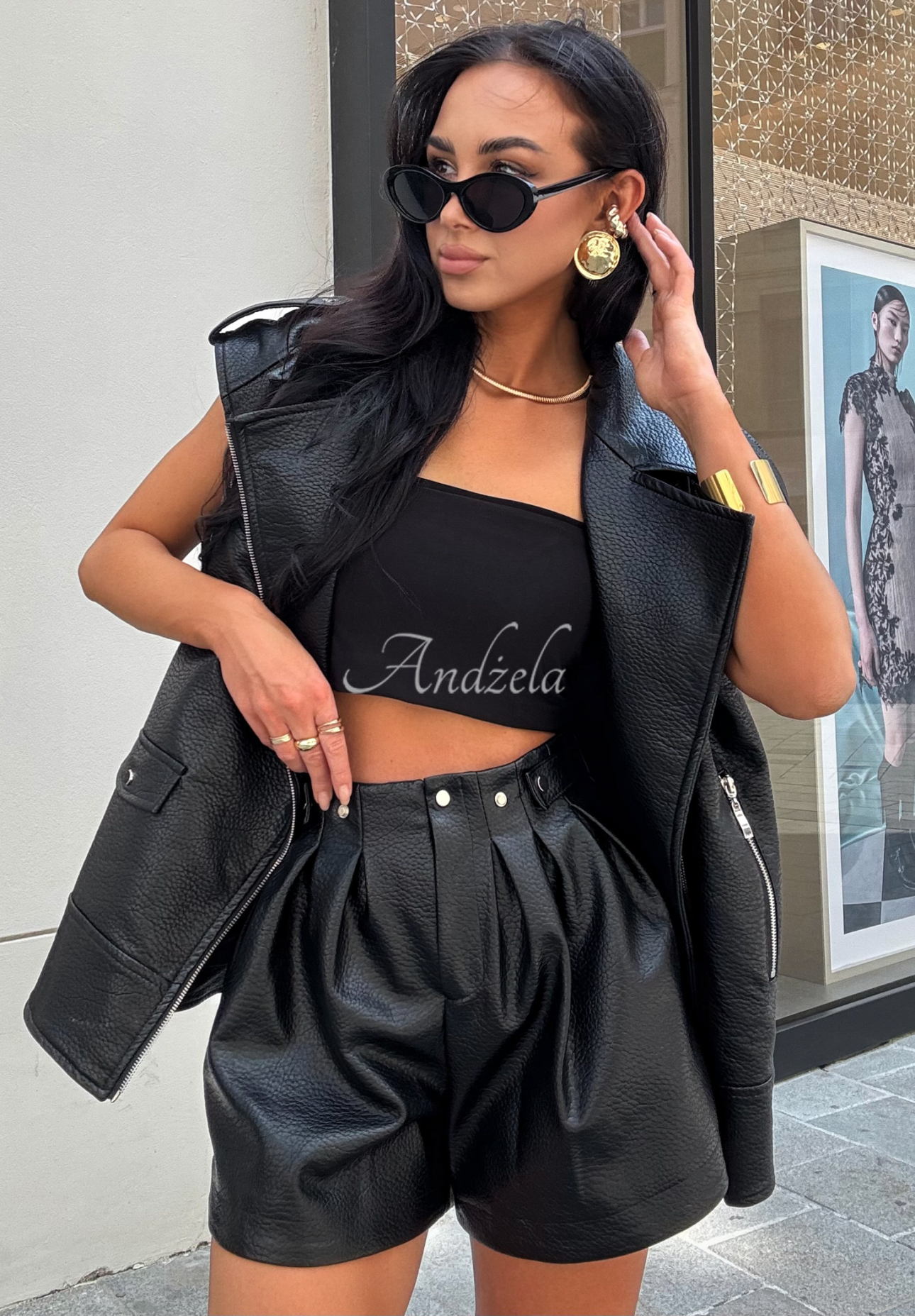 Pantaloni scurți din piele La Milla Back To Me