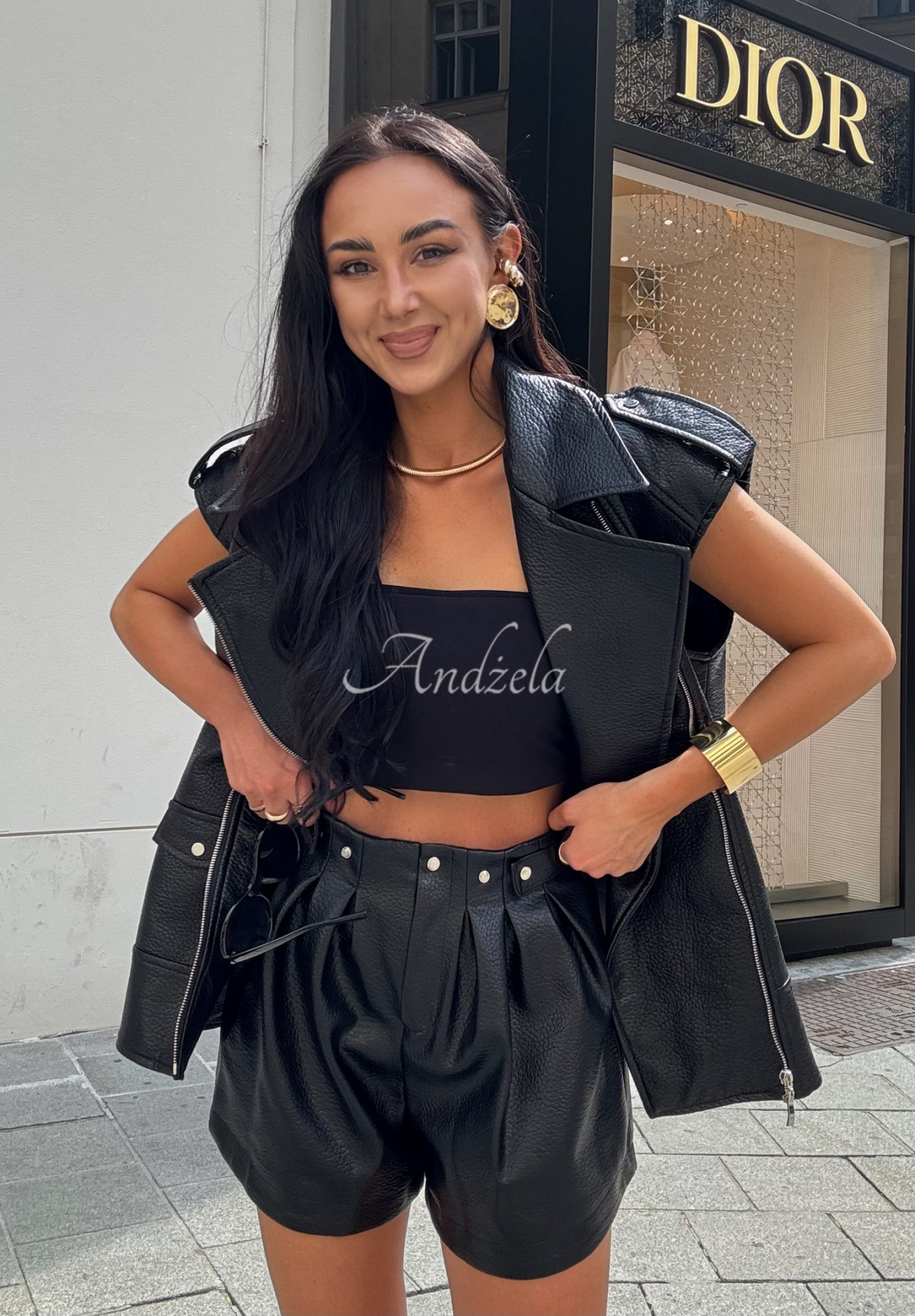 Pantaloni scurți din piele La Milla Back To Me