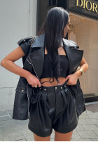 Krótkie skórzane spodenki La Milla Back To Me negre