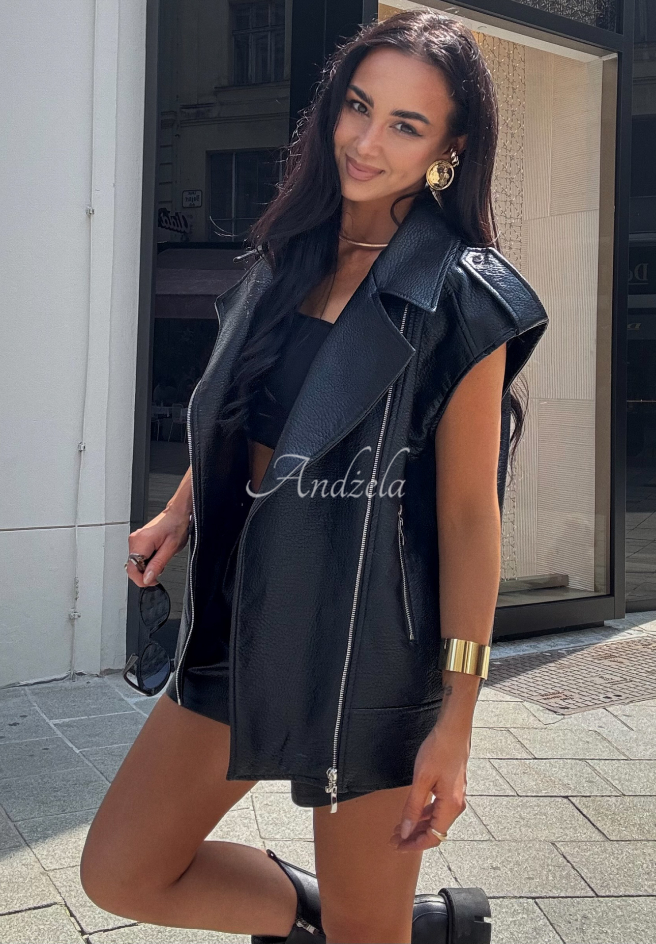 Pantaloni scurți din piele La Milla Back To Me