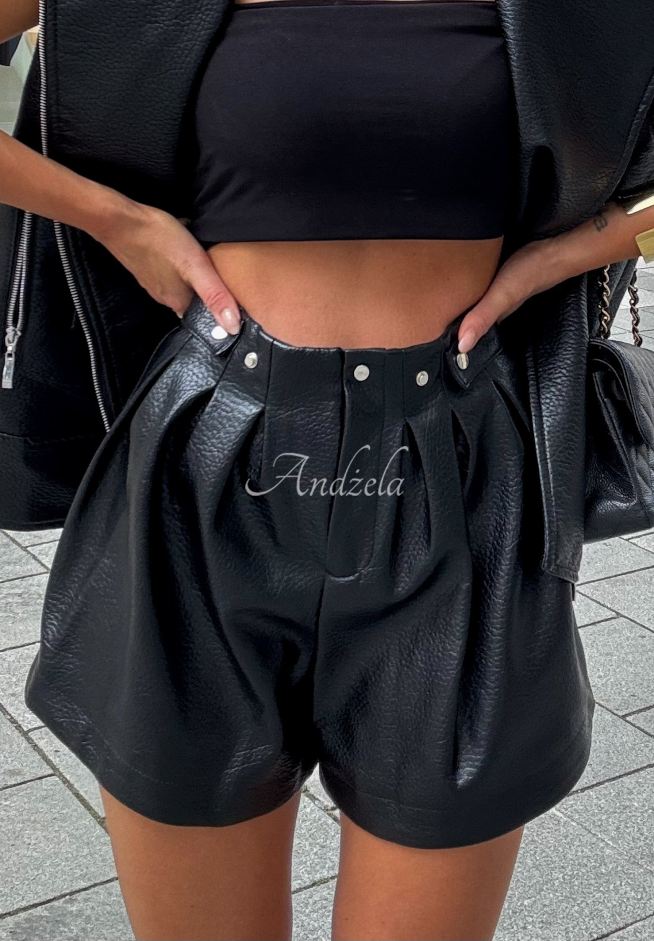Pantaloni scurți din piele La Milla Back To Me
