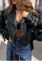 Scurtă skórzana Geacă biker Not Your Girl negru