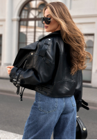 Pantaloni din denim z paskiem Very Strong ciemnoniebieskie