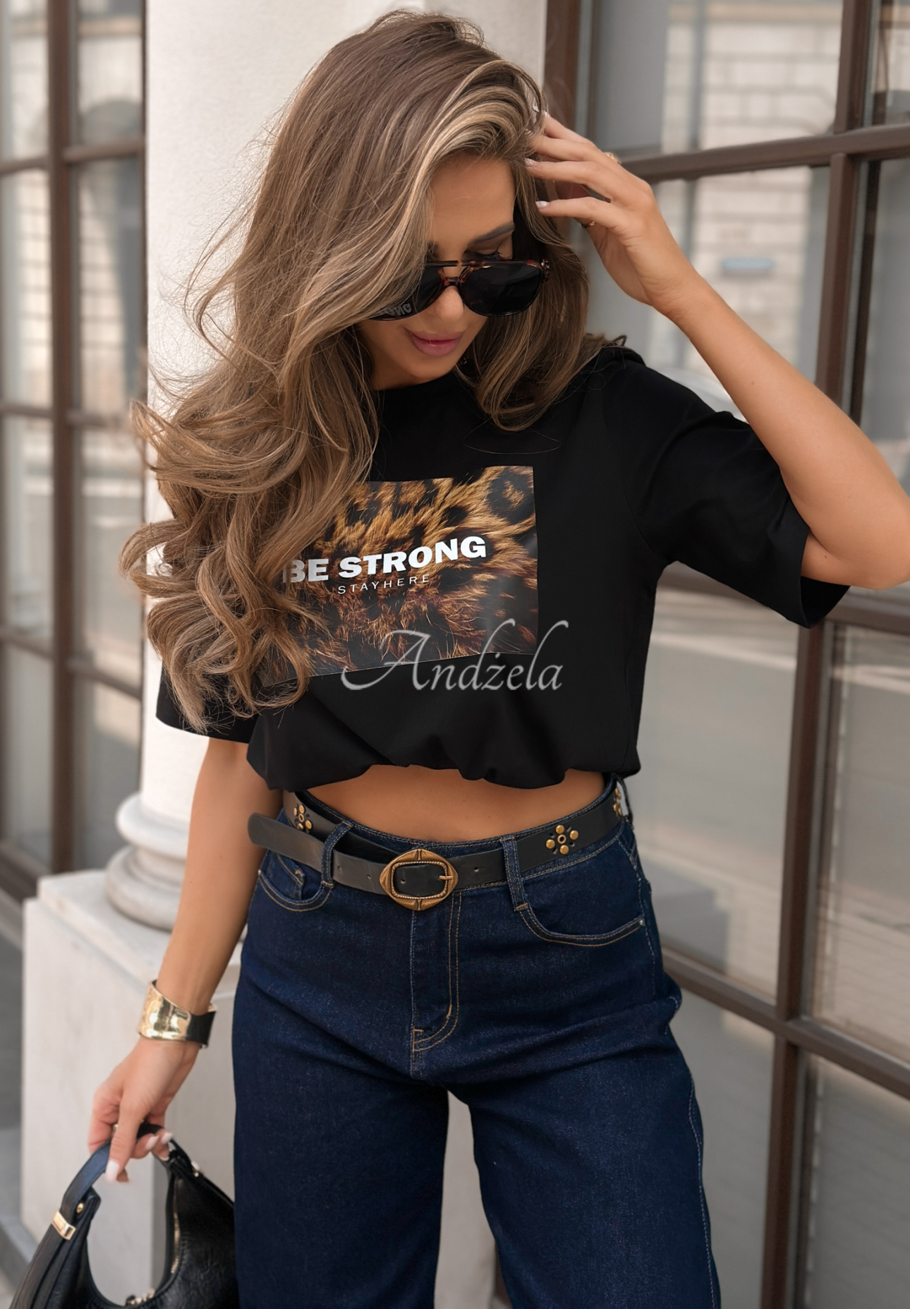 Tricou cu imprimeu Be Strong