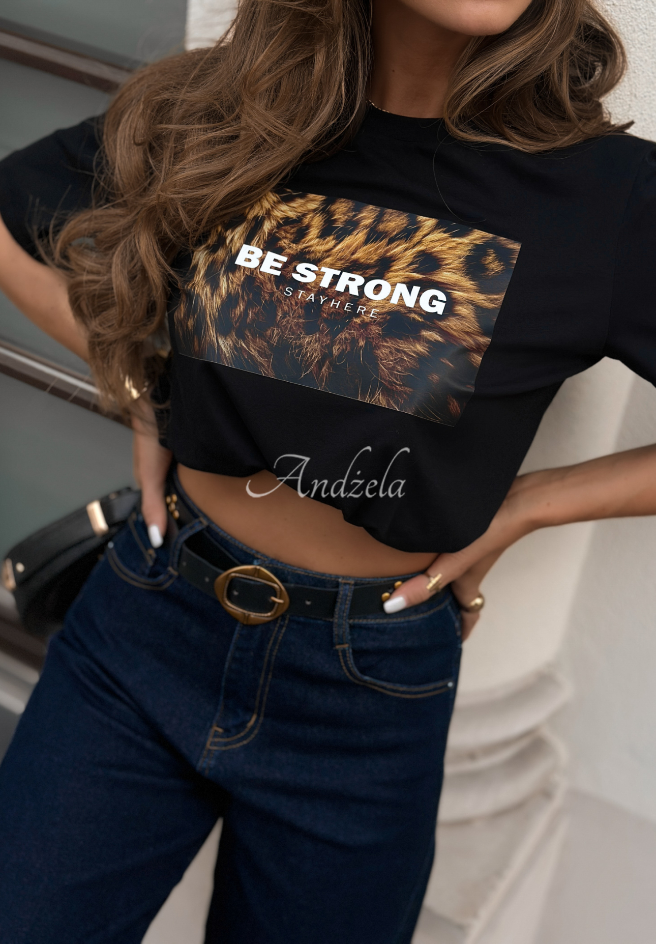 Tricou cu imprimeu Be Strong