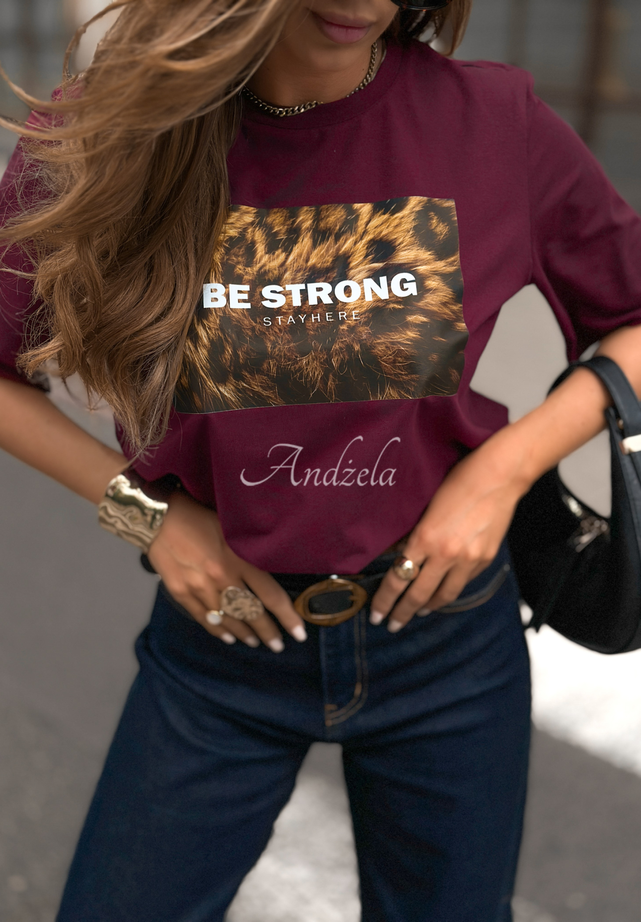 Tricou cu imprimeu Be Strong