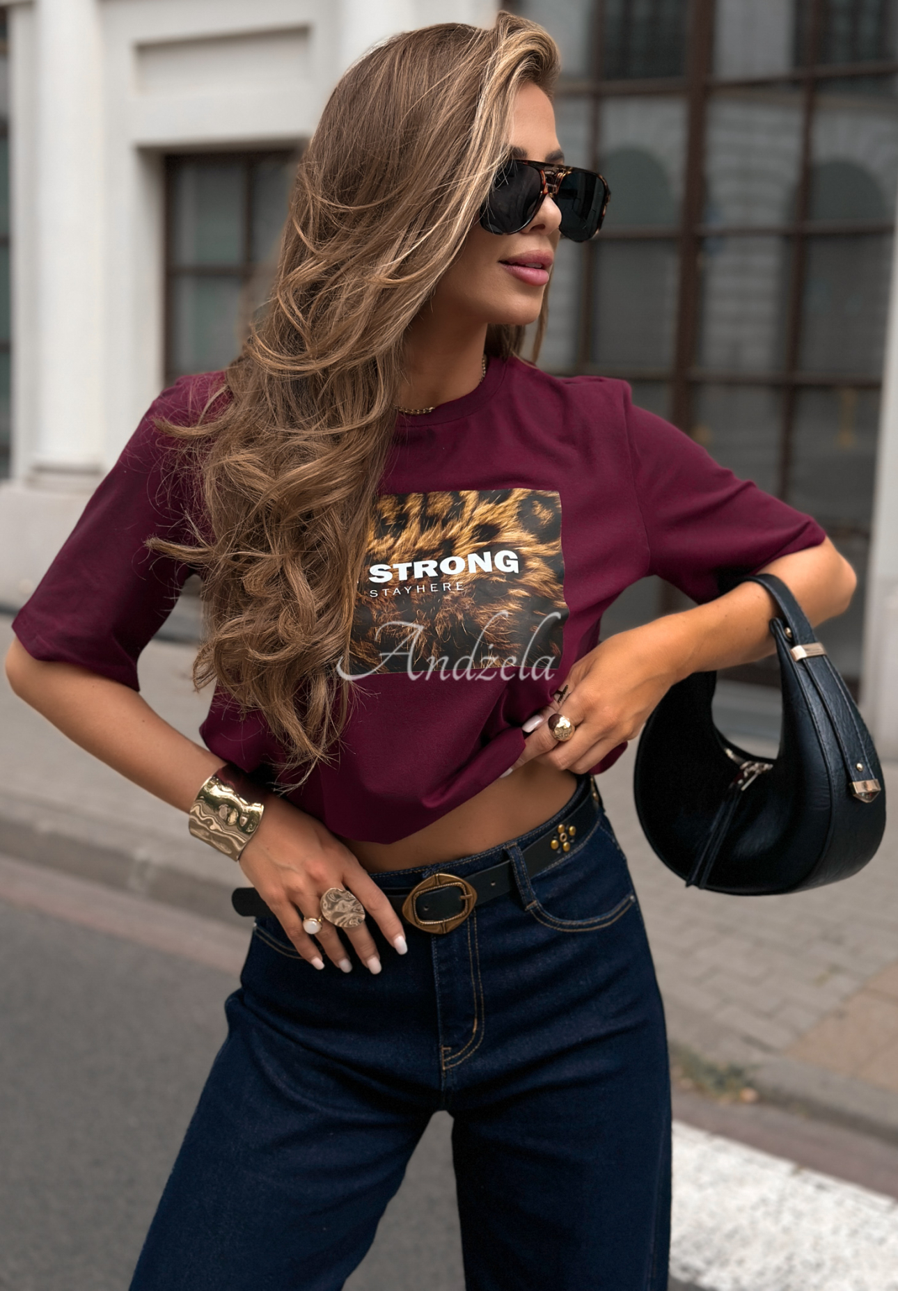 Tricou cu imprimeu Be Strong