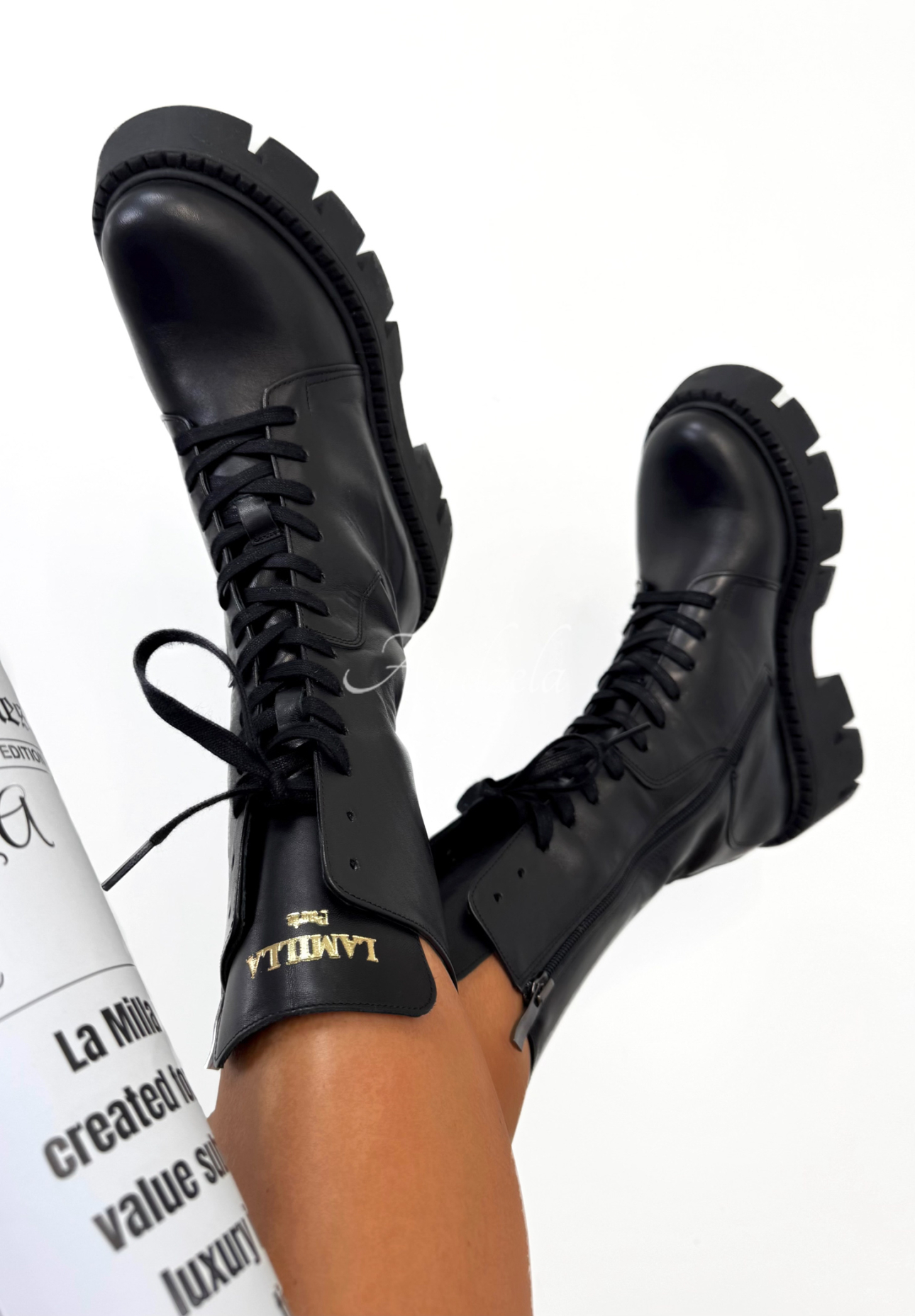 Botine tip worker din piele La Milla Women&#039;s Intuition