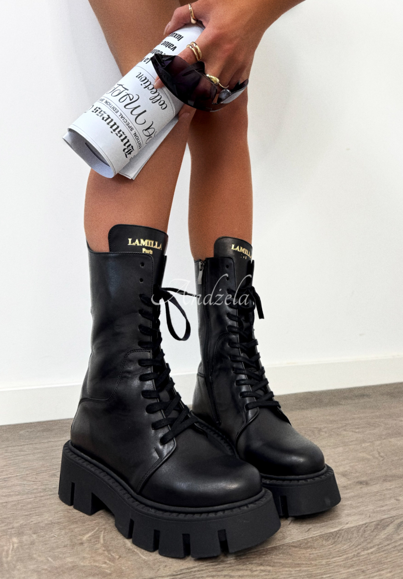 Botine tip worker din piele La Milla Women&#039;s Intuition