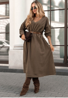 Rochie midi Almost Real ciocolatie