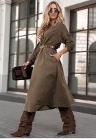 Rochie midi Almost Real ciocolatie