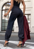 Pantaloni din denim wide leg  z guzikami Without Trying bluemarin