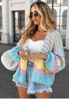 Krótki Cardigan oversize In Between Days błękitno-roz