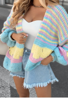 Krótki Cardigan oversize In Between Days błękitno-roz