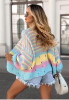 Krótki Cardigan oversize In Between Days błękitno-roz