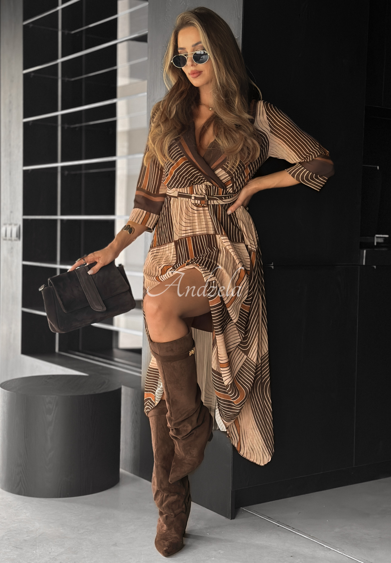 Rochie midi cu imprimeu Coffee Please