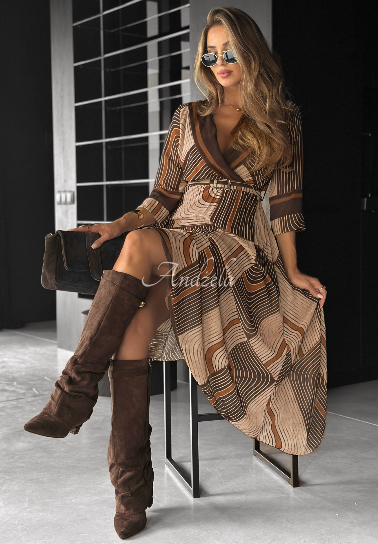 Rochie midi cu imprimeu Coffee Please