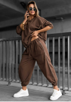 Hanorac oversize You Left Early ciocolatie