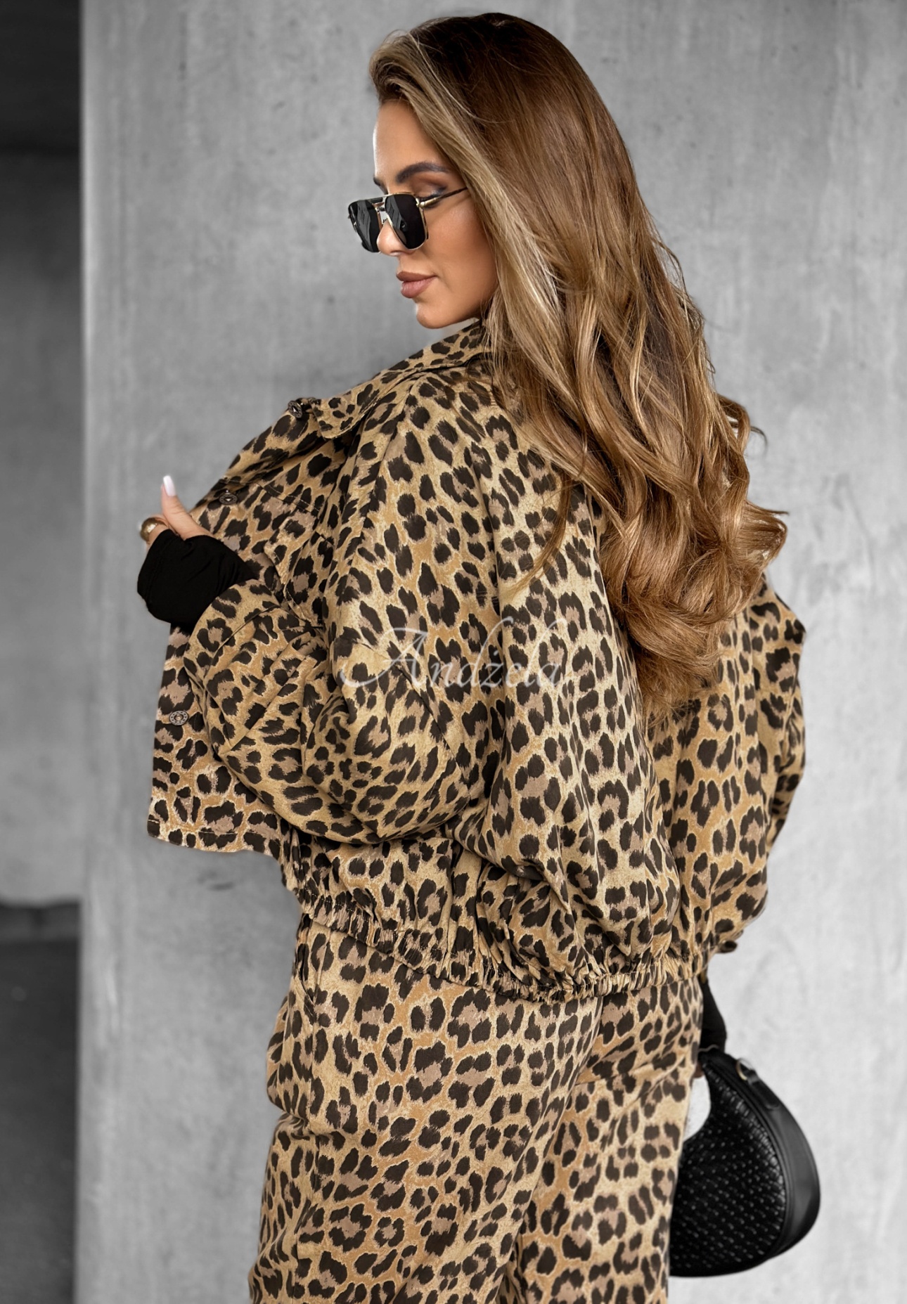 Jachetă din denim cu imprimeu leopard Panthera Prowl