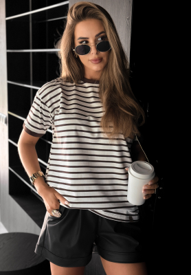 Tricou în dungi Long Story