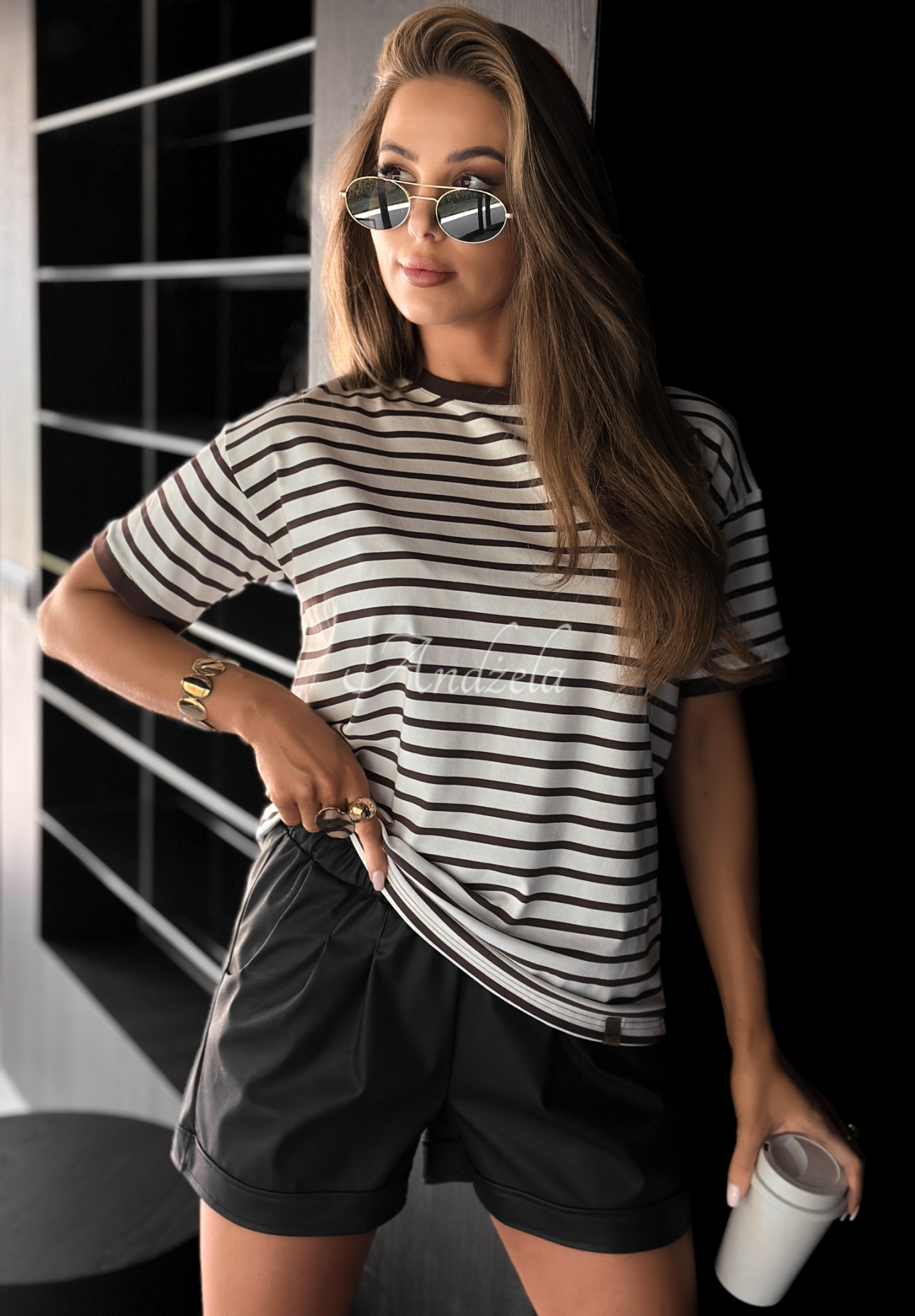 Tricou în dungi Long Story
