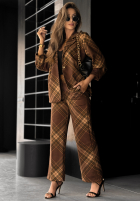 din material textil Pantaloni w kratę Own The Moment ciocolatii
