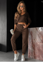 din material textil Pantaloni Meet Me Today ciocolatii