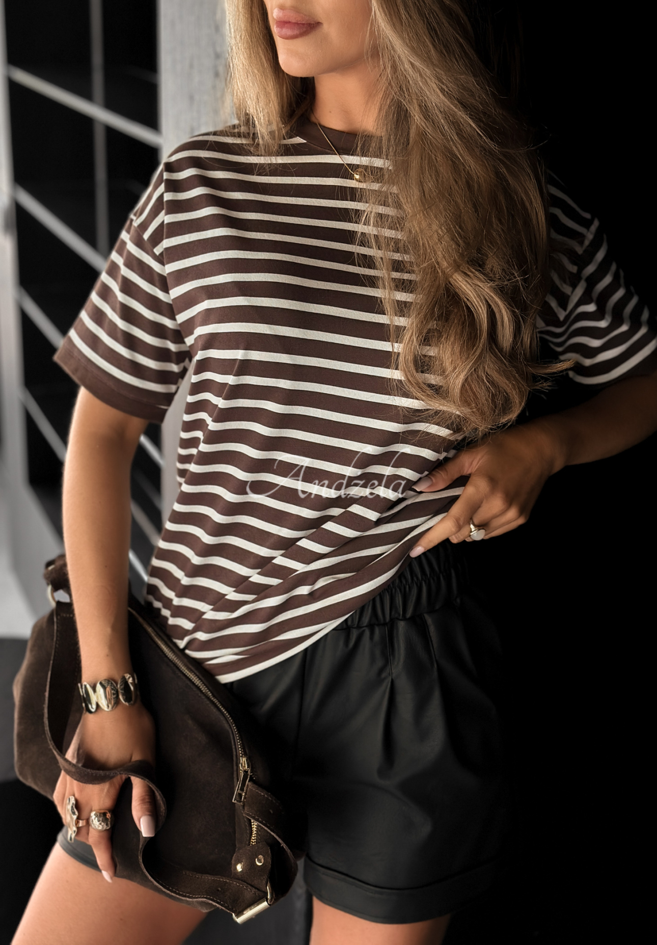 Tricou în dungi Long Story