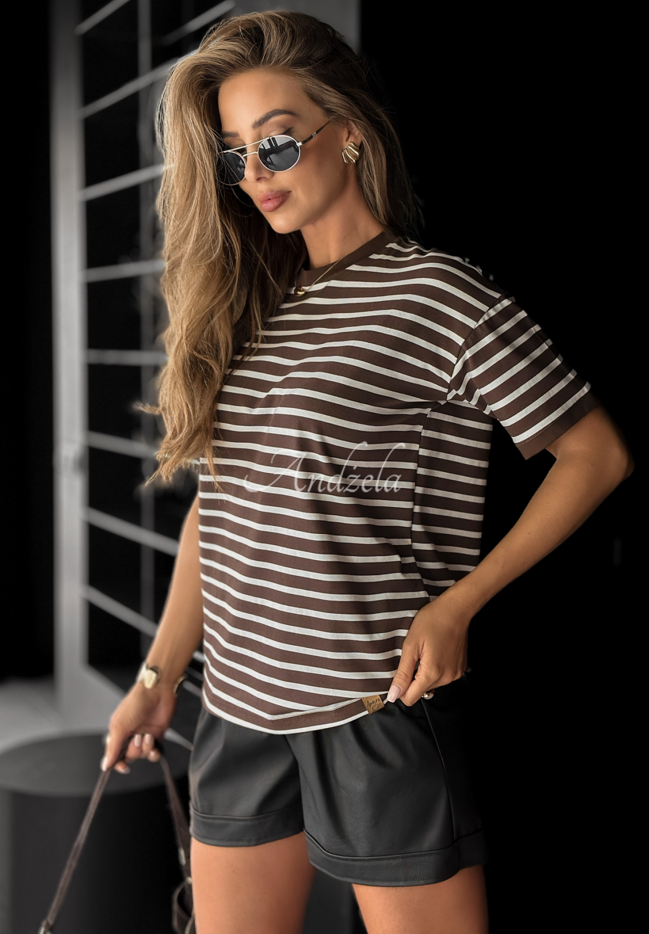 Tricou în dungi Long Story