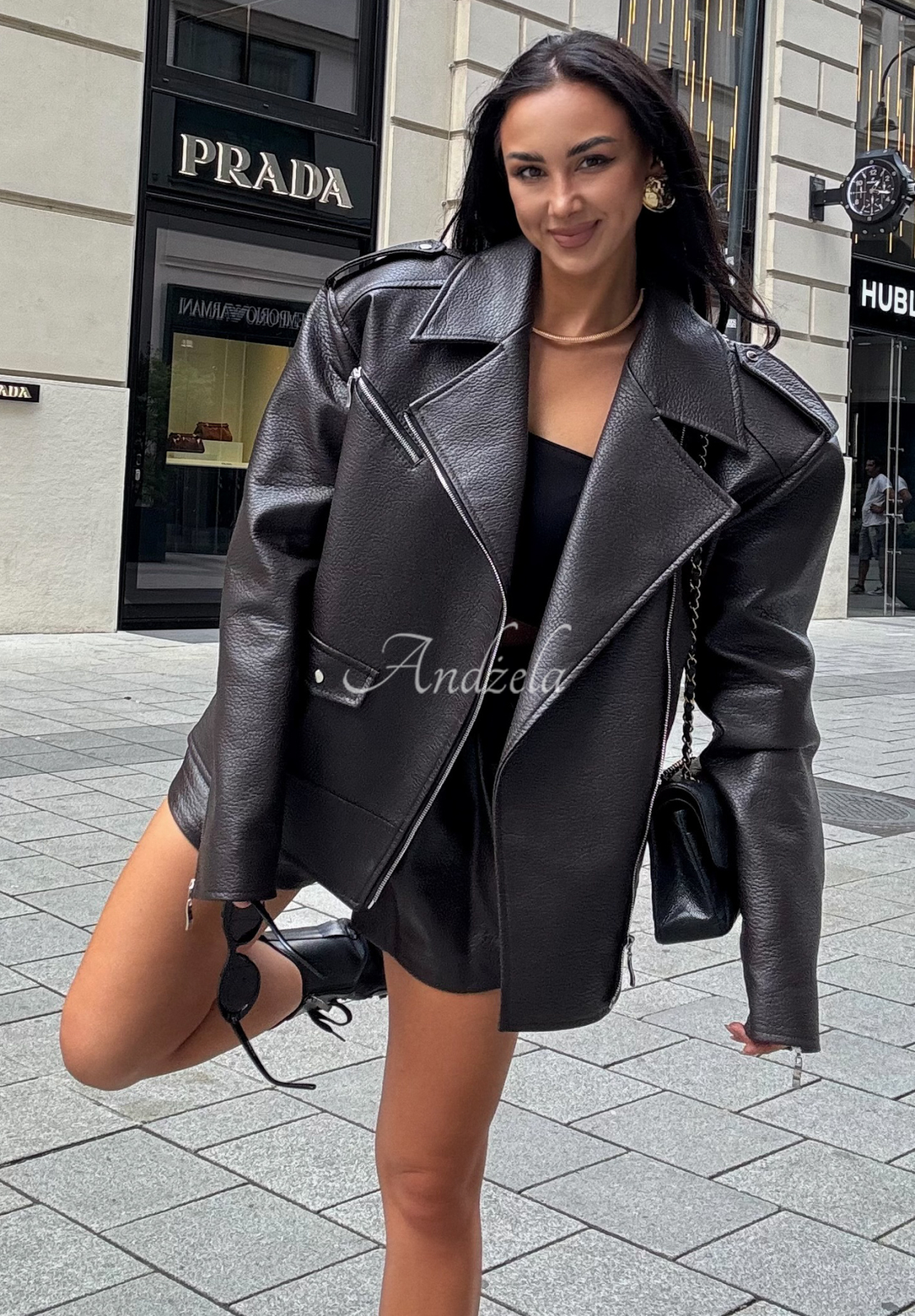 Pantaloni scurți din piele La Milla Back To Me