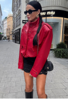 Skórzana kurtka Geacă biker Told Him No roșie