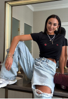 Pantaloni din denim z przetarciami La Milla Look At Her albastre