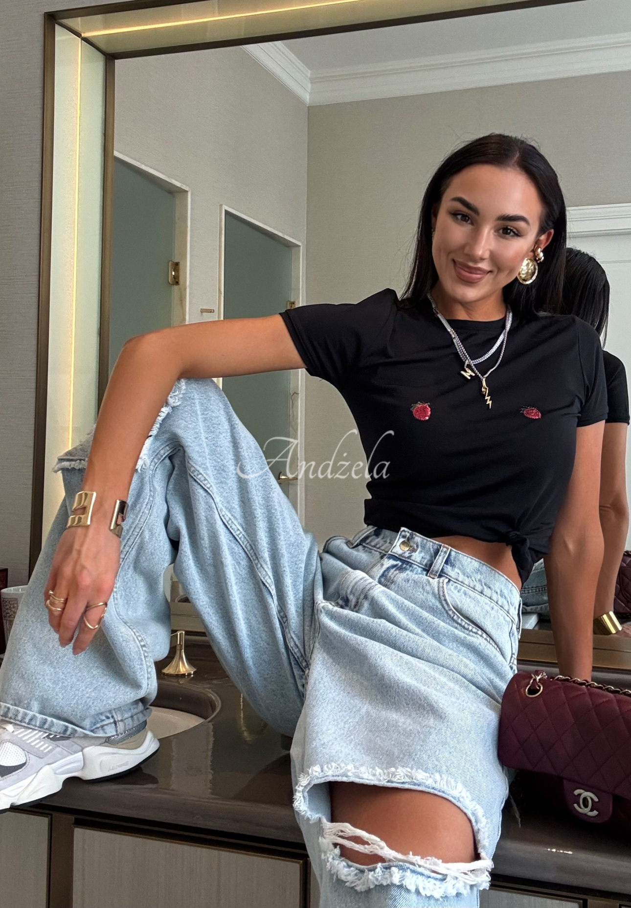 Blugi cu abraziuni La Milla Look At Her