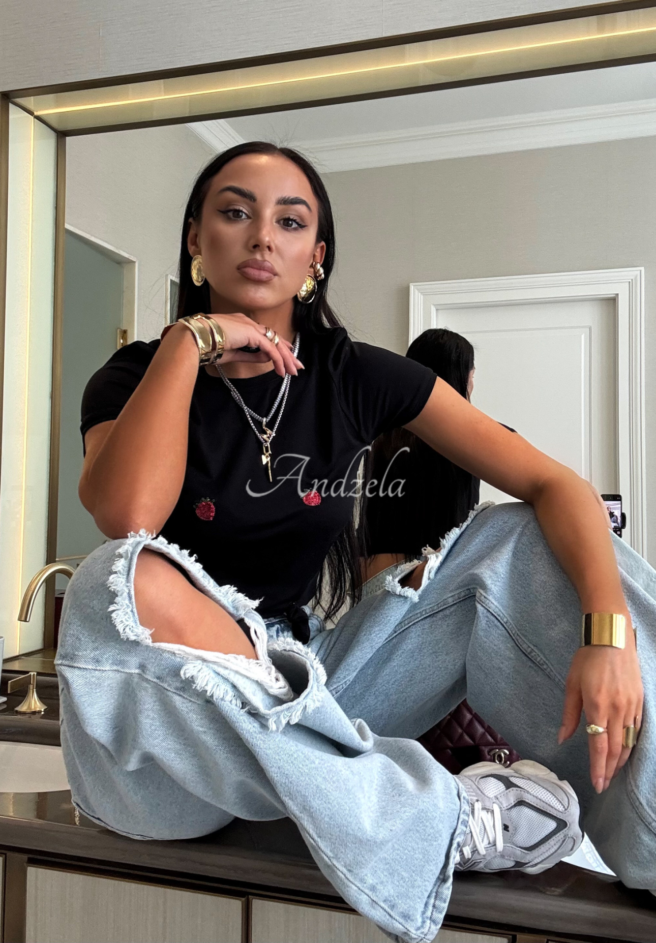 Blugi cu abraziuni La Milla Look At Her