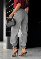 Pantaloni din denim wide leg In This Silence gri