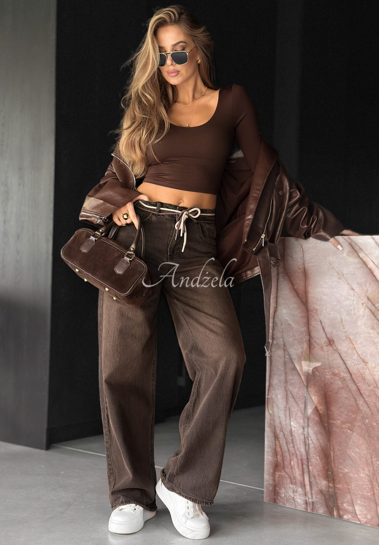 Blugi wide leg Quiet Moment